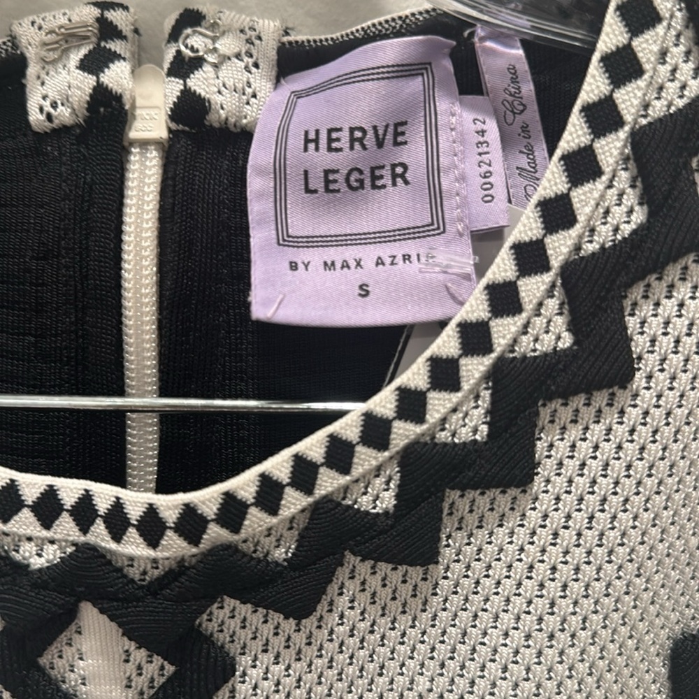 Herve Leger Bandage Black and White IMAAN Dress Size S New w/Tags MSRP $1,890 - Picture 6 of 10